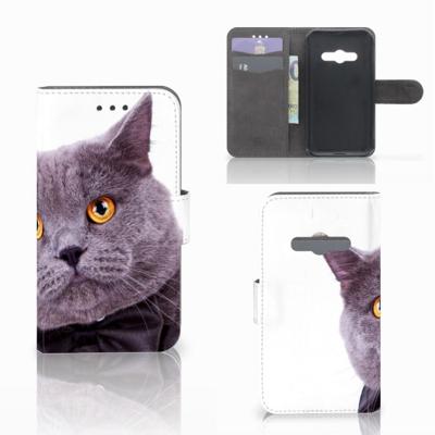 Samsung Galaxy Xcover 3 | Xcover 3 VE | Telefoonhoesje | Met pasjeshouder | Kat