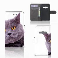 Samsung Galaxy Xcover 3 | Xcover 3 VE | Telefoonhoesje | Met pasjeshouder | Kat