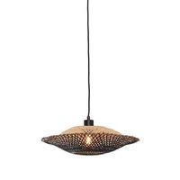 GOOD&MOJO Kalimantan Hanglamp Plat - Ø44cm - Zwart