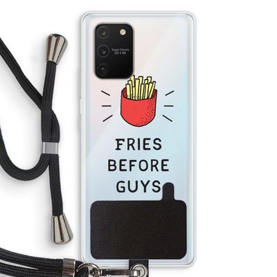 Fries before guys: Samsung Galaxy S10 Lite Transparant Hoesje met koord
