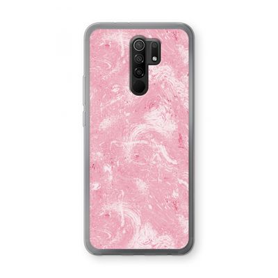 Abstract Painting Pink: Xiaomi Redmi 9 Transparant Hoesje