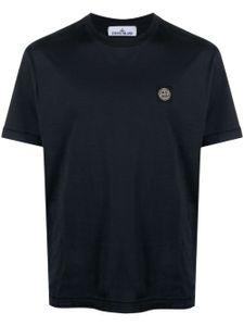 Stone Island t-shirt en coton à patch Compass - Bleu