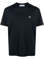 Stone Island t-shirt en coton à patch Compass - Bleu