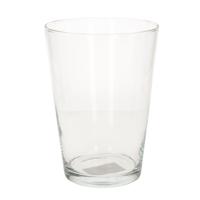 Conische vaas basic - glas - 19 cm - transparant - bloemenvaas Conische vaas basic - glas - 19 cm - transparant - bloemenvaas