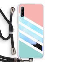 Strepen pastel: Huawei P Smart Pro Transparant Hoesje met koord