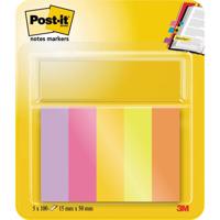 Markeerstrook Post-it 670-5-TFEN 15x50mm Energetic 5 stuks
