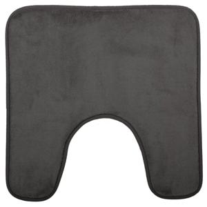 5Five Badkamerkleedje/wc badmat tapijt - memory foam - donkergrijs - 48 x 48 cm