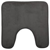 5Five Badkamerkleedje/wc badmat tapijt - memory foam - donkergrijs - 48 x 48 cm