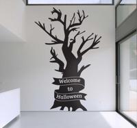 Welkom bij halloween boom decoratie