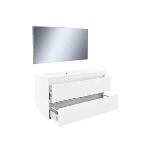 Badkamermeubel Wiesbaden Vision 100x46 Wit (2 laden)