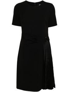 DKNY short-sleeve pleat-detail minidress - Noir