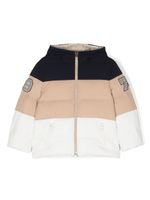 Brunello Cucinelli Kids veste matelassée à design colour block - Tons neutres