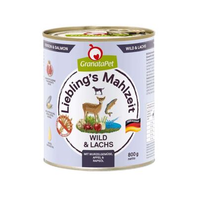 GRANATAPET Liebling's Mahlzeit Venison and salmon - natvoer voor honden - 800g