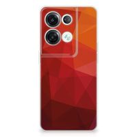 TPU Hoesje voor OPPO Reno8 Pro Polygon Red - thumbnail
