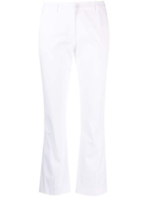 PT Torino pantalon évasé à taille mi-haute - Blanc