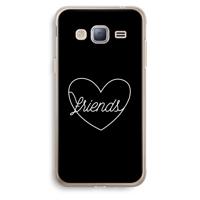 Friends heart black: Samsung Galaxy J3 (2016) Transparant Hoesje