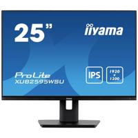 Iiyama Prolite XUB2595WSU-B5 LED-monitor Energielabel F (A - G) 63.5 cm (25 inch) 1920 x 1200 Pixel 16:10 4 ms HDMI, DisplayPort, Hoofdtelefoon (3.5 mm