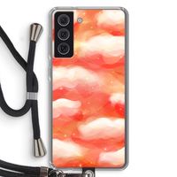 Lichte Wolken: Samsung Galaxy S21 FE Transparant Hoesje met koord