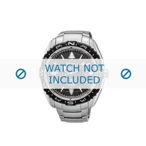 Seiko horlogeband SNE421P1 / V157 0BP0 Staal Zilver 24mm