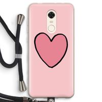 Hartje: Xiaomi Redmi 5 Transparant Hoesje met koord