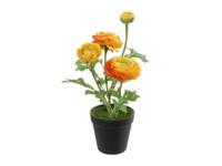 Ranonkel h35 cm p geel/oranje zijde nepbloem - Louis maes