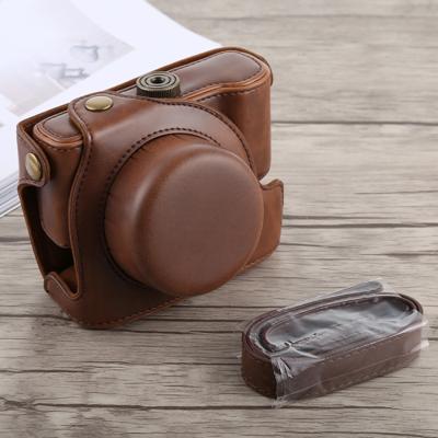 Full Body camera PU lederen draagtas met riem voor Panasonic LUMIX LX100 (koffie)