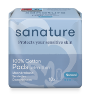 Maandverband ultra normaal 100% katoen 10 Stuks
