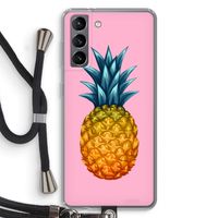 Grote ananas: Samsung Galaxy S21 Transparant Hoesje met koord