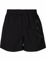 Y-3 short de bain à logo imprimé - Noir