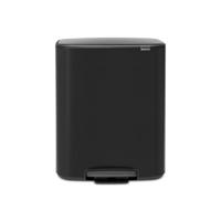 Brabantia Bo Pedaalemmer - 60 liter - kunststof binnenemmer - matt black 211362
