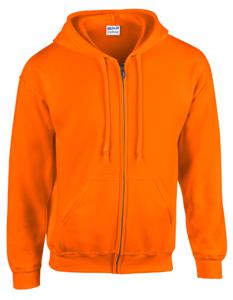 Gildan G18600 Heavy Blend™ Adult Full Zip Hooded Sweatshirt - Safety Orange - S