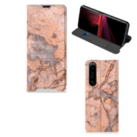 Sony Xperia 1 III Standcase Marmer Oranje