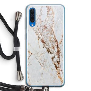 Goud marmer: Samsung Galaxy A50 Transparant Hoesje met koord