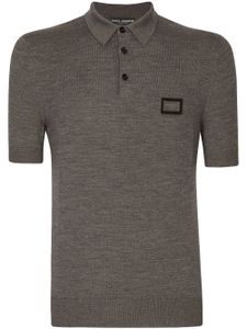 Dolce & Gabbana polo DG Essentials en laine - Marron