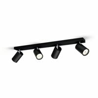 Philips SpotlampKosipo 4-lichts zwart - 5059430PN