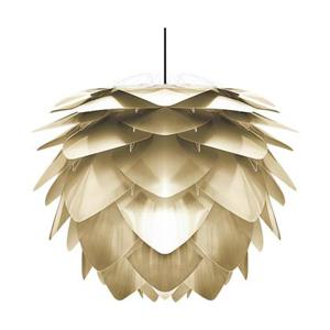 Umage Silvia Medium hanglamp brushed brass - met koordset zwart - Ø 50