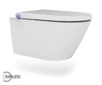 Wiesbaden Vesta-Comfort Rimless wand douche-WC wit