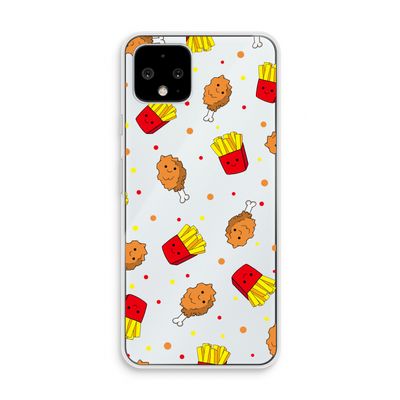 Chicken 'n Fries: Pixel 4 Transparant Hoesje