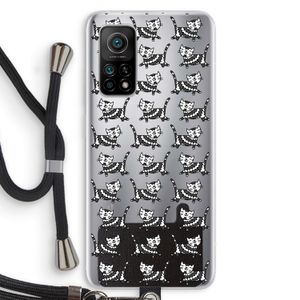 Zwarte poes: Xiaomi Mi 10T 5G Transparant Hoesje met koord