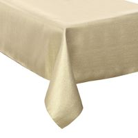 Tafelkleed/tafellaken goud sparkling effect van polyester formaat 140 x 240 cm Tafelkleed/tafellaken goud sparkling effect van polyester formaat 140 x 240 cm