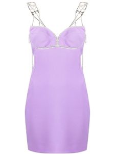 Philipp Plein robe courte Cady à ornements en cristal - Violet