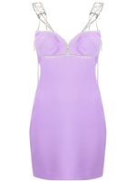 Philipp Plein robe courte Cady à ornements en cristal - Violet