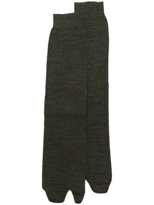 Maison Margiela chaussettes Tabi en laine mélangée - Vert