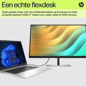 HP E27u G5 LED-monitor Energielabel F (A - G) 68.6 cm (27 inch) 2560 x 1440 Pixel 16:9 5 ms HDMI, DisplayPort, USB 3.2 Gen 1 (USB 3.0), RJ45, USB-C