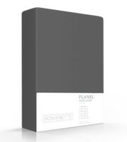 Romanette Romanette flanel hoeslaken Antraciet 160x200