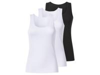 esmara Set van 3 dames tops (Zwart/wit, L (44/46))