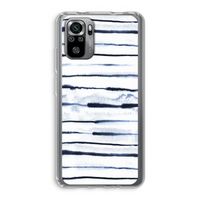 Ink Stripes: Xiaomi Redmi Note 10S Transparant Hoesje