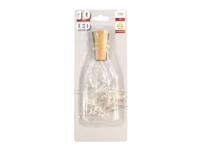 draadverlichting met kurk 10 lamps ster warm LED 1 meter incl battreijen Kerst HIT - Hit