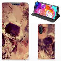 Mobiel BookCase Samsung Galaxy A70 Skullhead - thumbnail