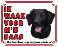 Flatcoated Retriever Waakbord - Ik waak voor mijn